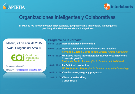 Invitación Jornada Organizaciones Inteligentes y Colaborativas